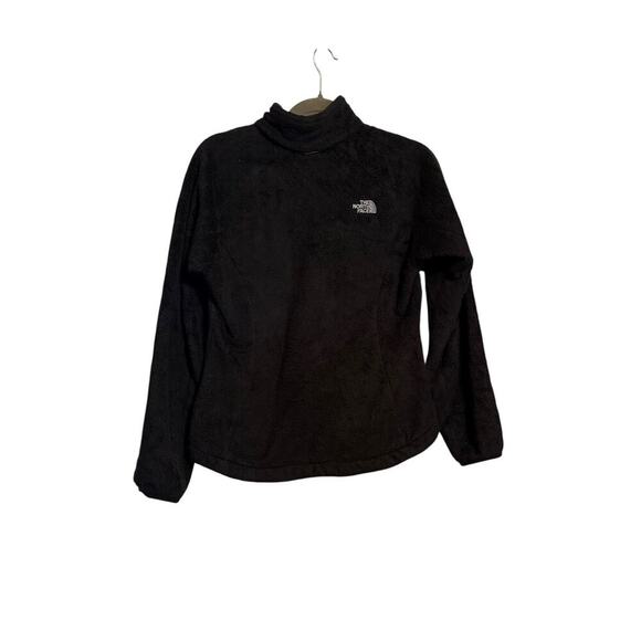 The North Face Osito Fleece Zip up Women’s Med Black Fuzzy Mock Neck AMYOF11 - Picture 2 of 5